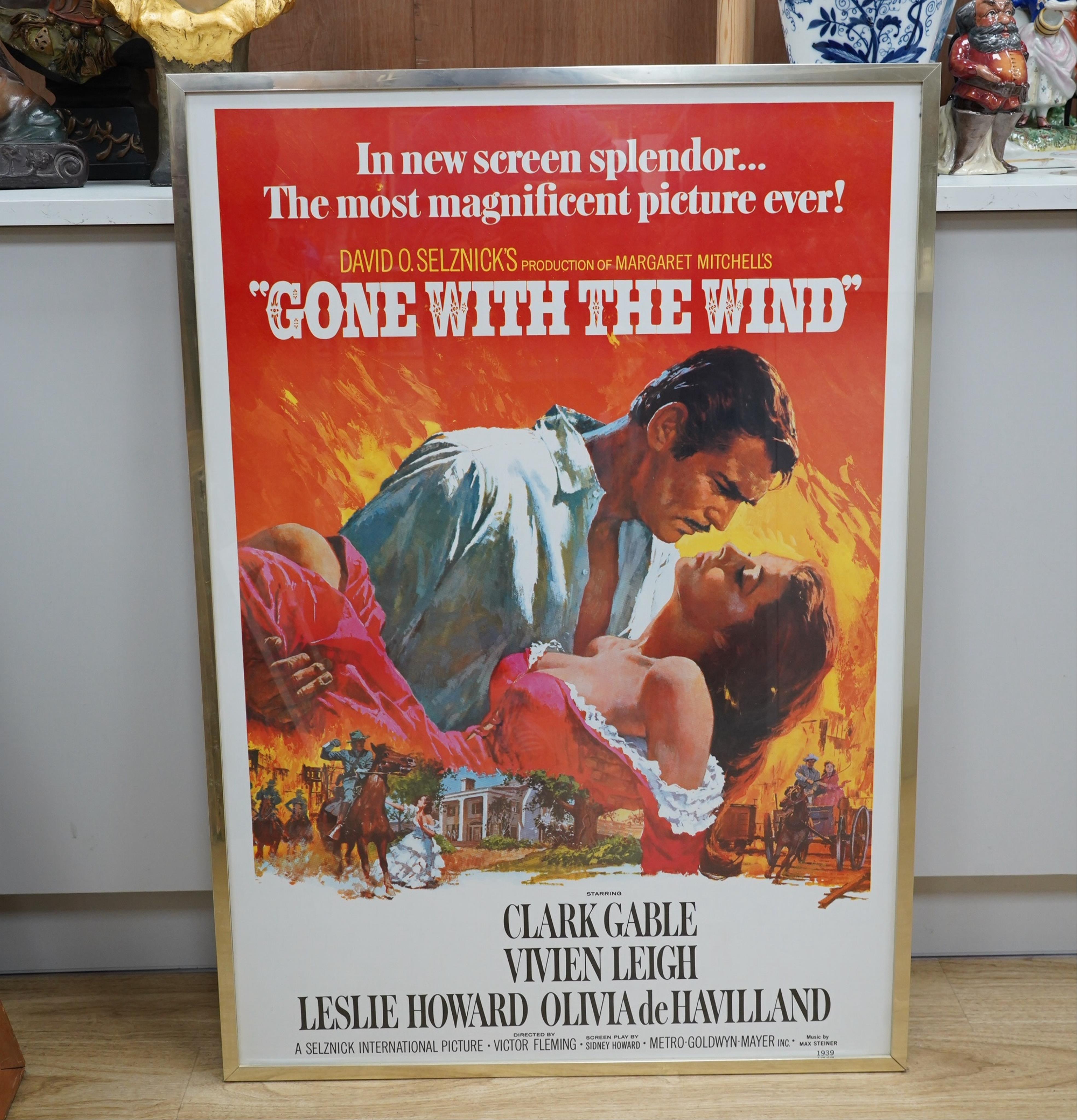 Four framed vintage film posters including ‘Oh! What a Lovely War’ printed in England by Lonsdale & Bartholomew and one reproduction, largest 75cm x 100cm. Condition - fair